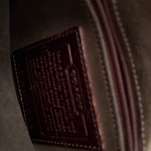 Rare Vintage Coach Olive Suede Leather Crossbody Bag - Picture 10 of 12